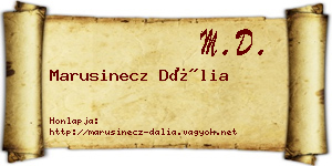 Marusinecz Dália névjegykártya